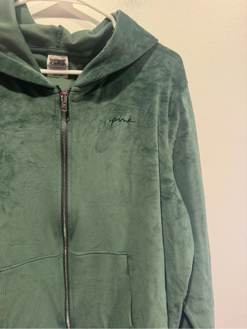 Victoria's Secret PINK Velour Zip-Up Hoodie - Picture 2 of 7